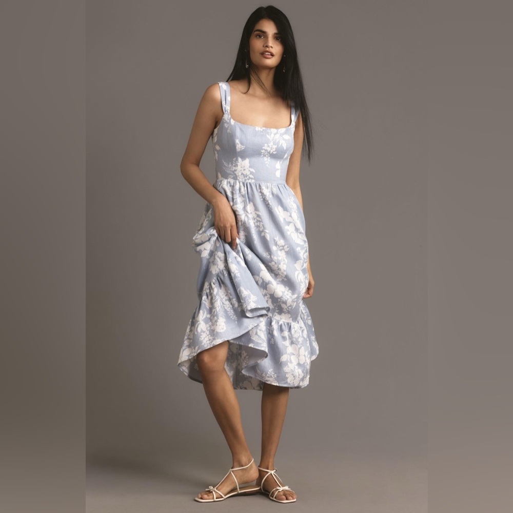 ISO Reformation Bucatini Dress in Porcelain (Sky Blue)